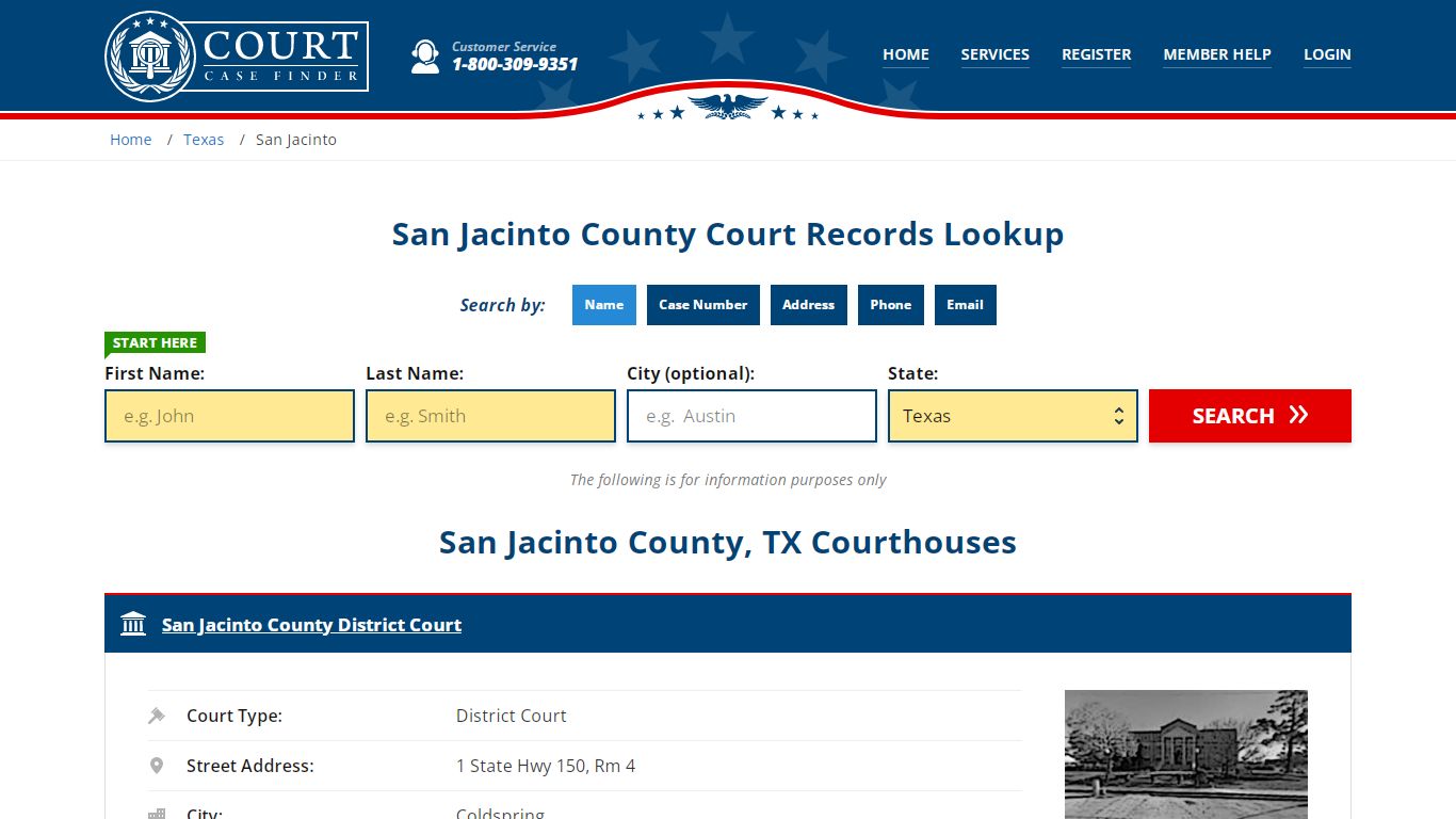 San Jacinto County Court Records | TX Case Lookup